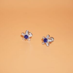 925 Silver Flower Design Stud