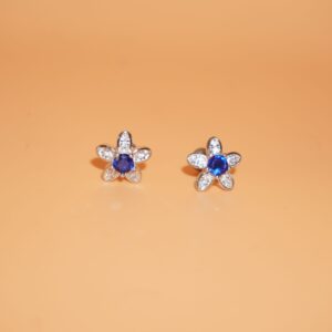 925 Silver Flower Design Stud