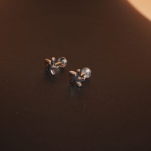 925 Silver Spiral Design Stud