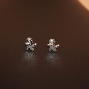 925 Silver Spiral Design Stud