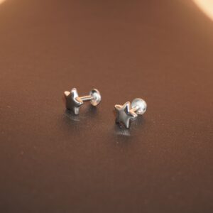 925 Silver Star Design Earring