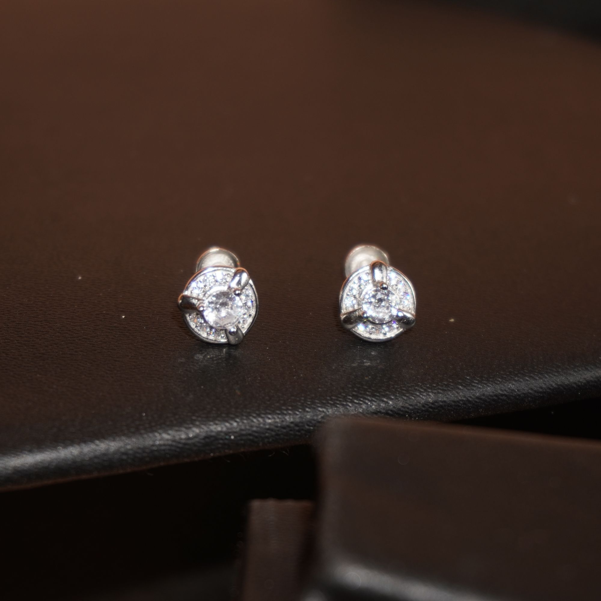 925 Silver Diamond Studs