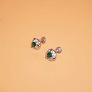 925 Silver Green Stud