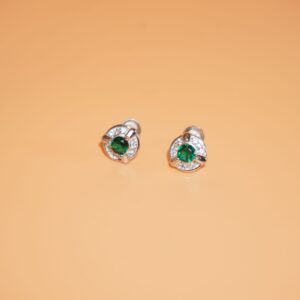 925 Silver Green Stud