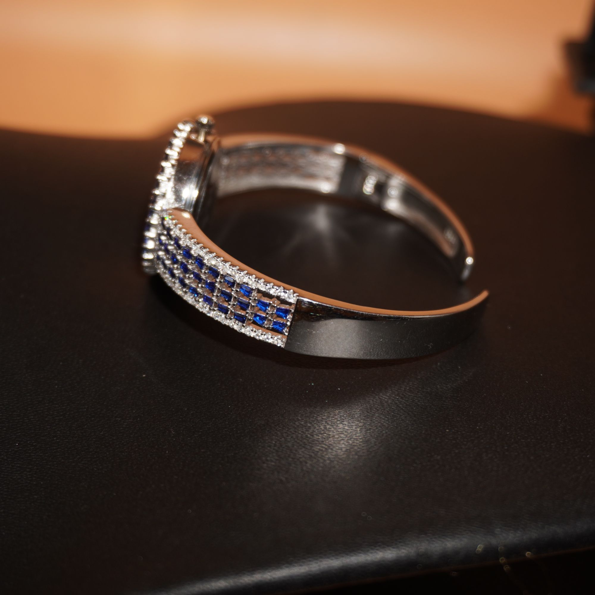 925 Silver Fancy Diamond Watch