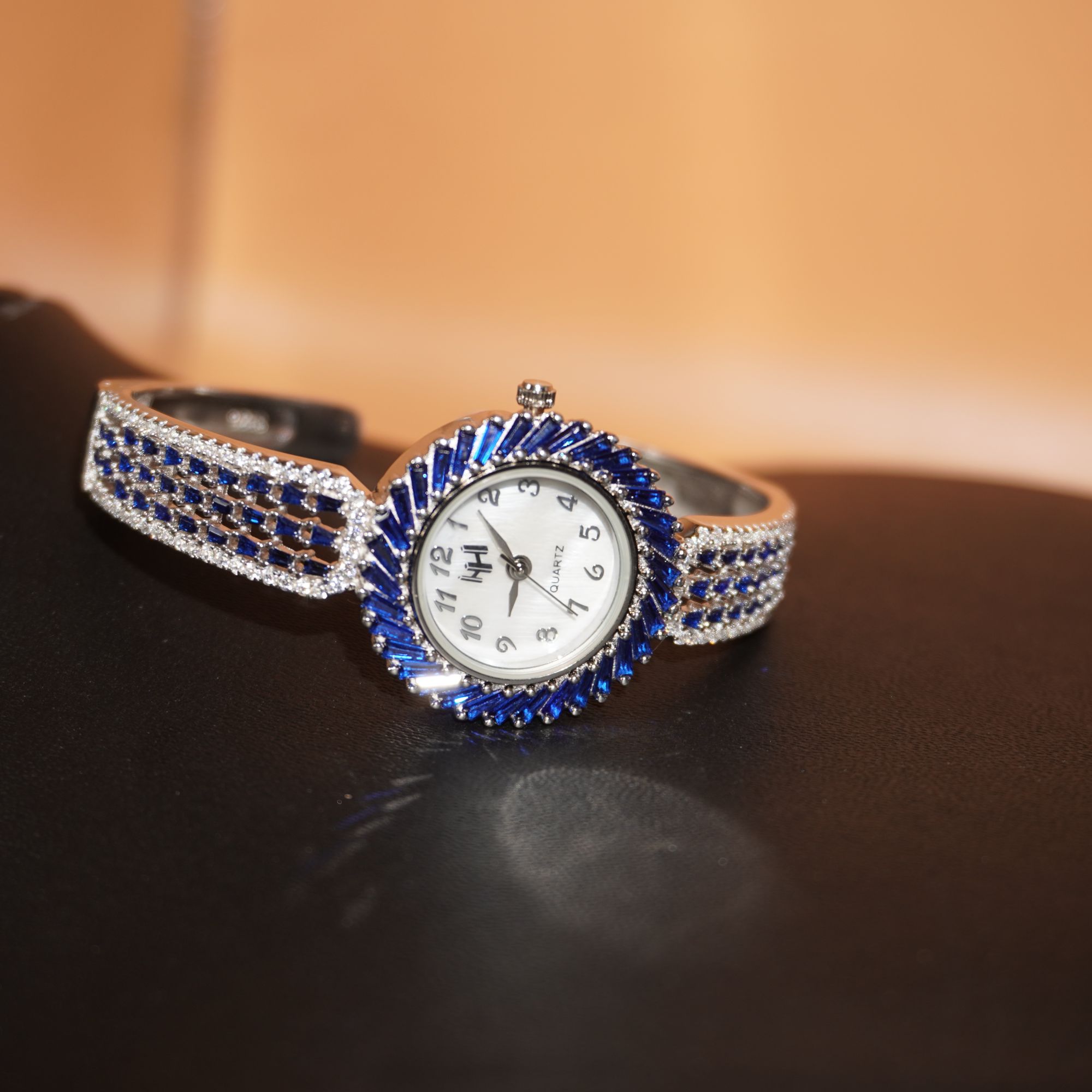 925 Silver Fancy Diamond Watch