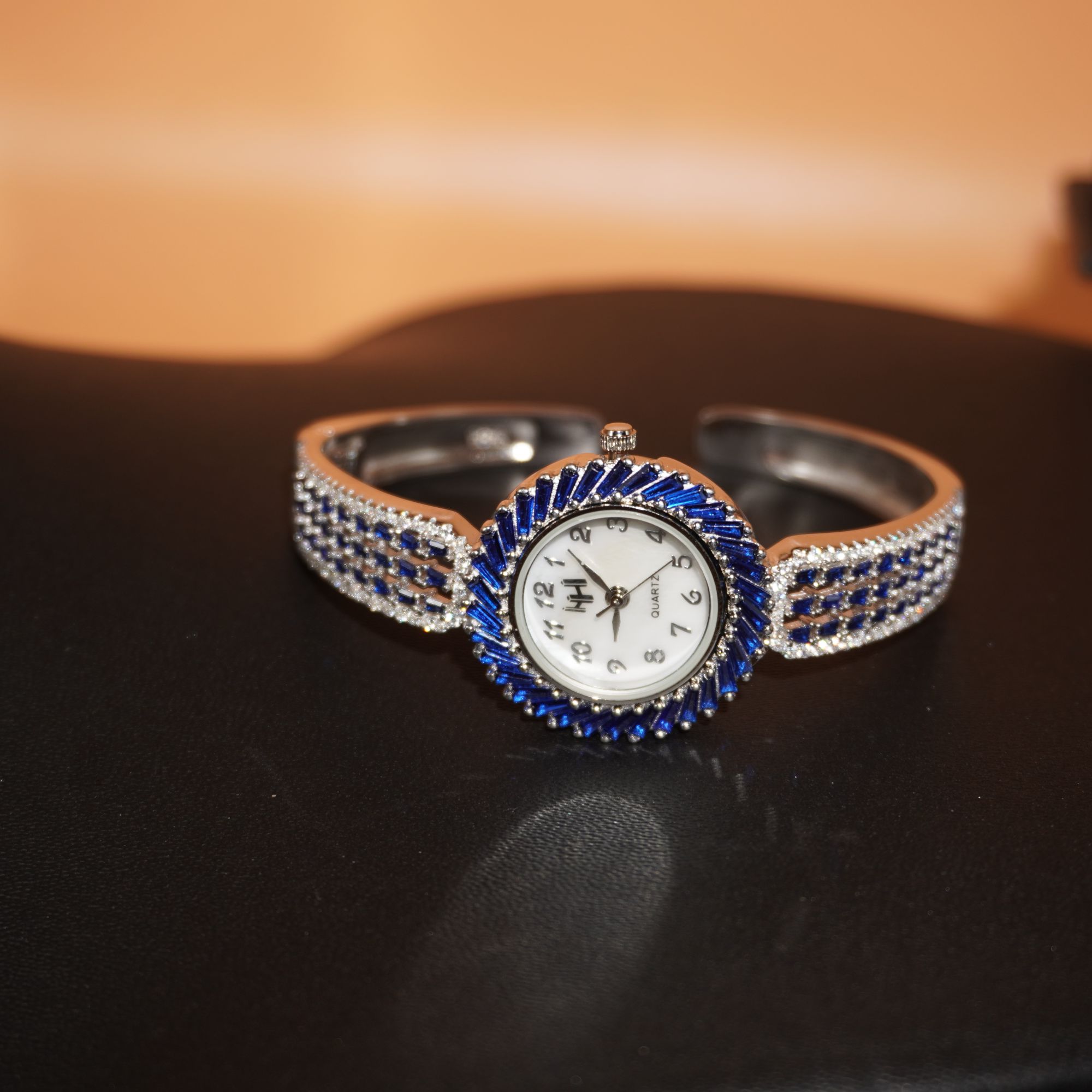 925 Silver Fancy Diamond Watch