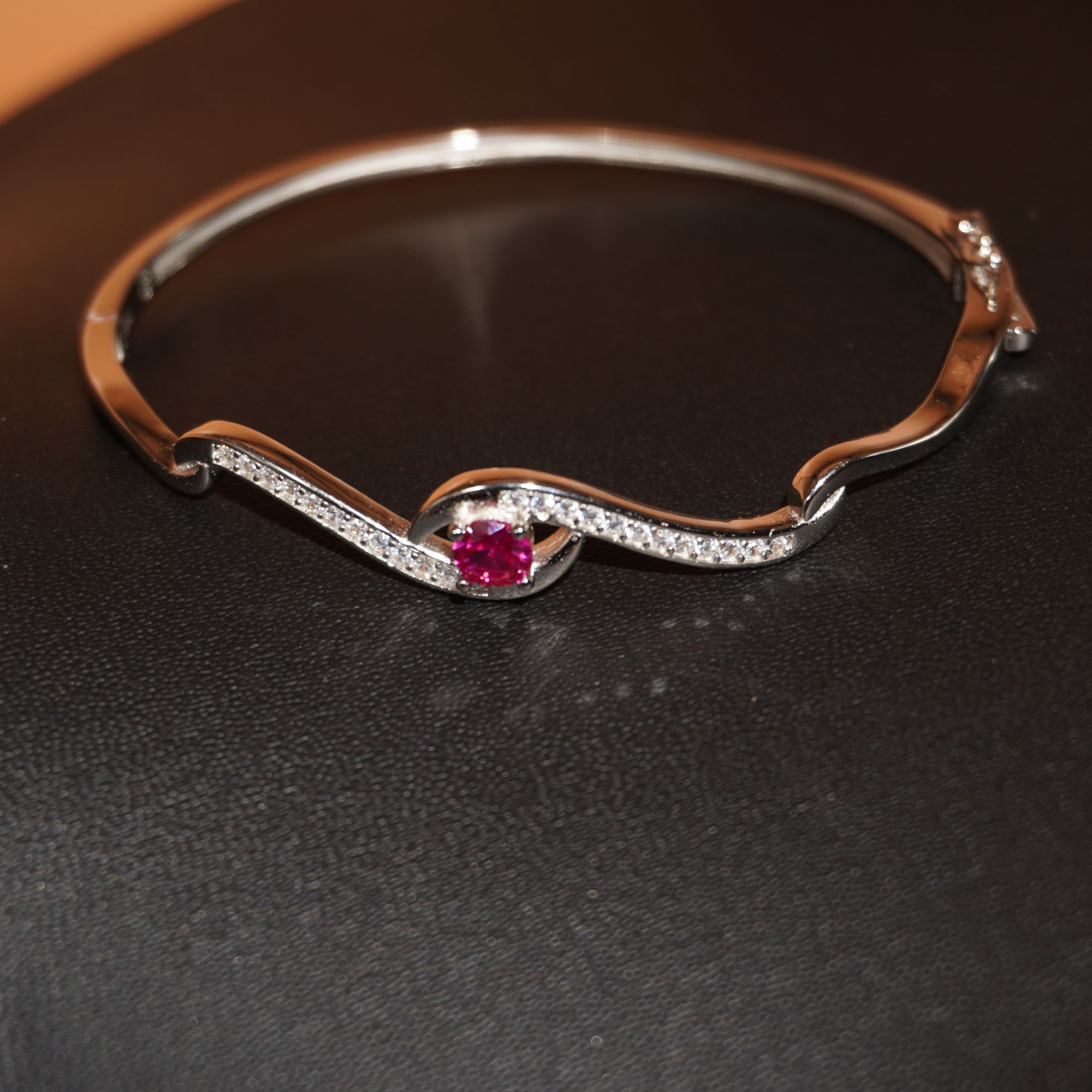 925 Silver Regal Studed Kada 121R140