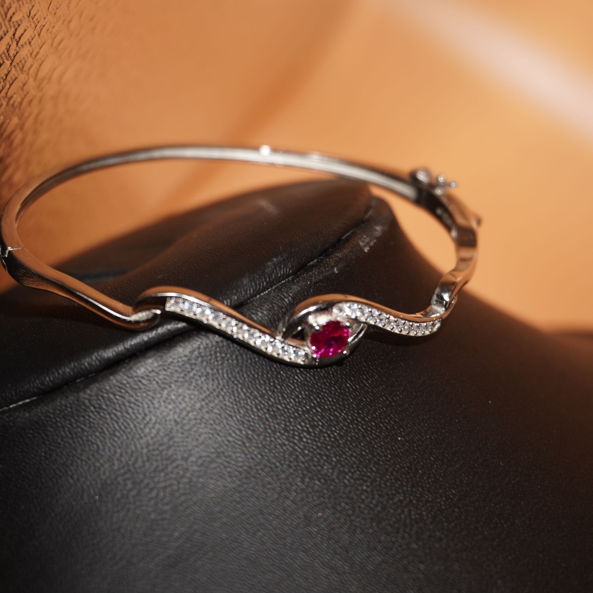 925 Silver Regal Studed Kada 121R140