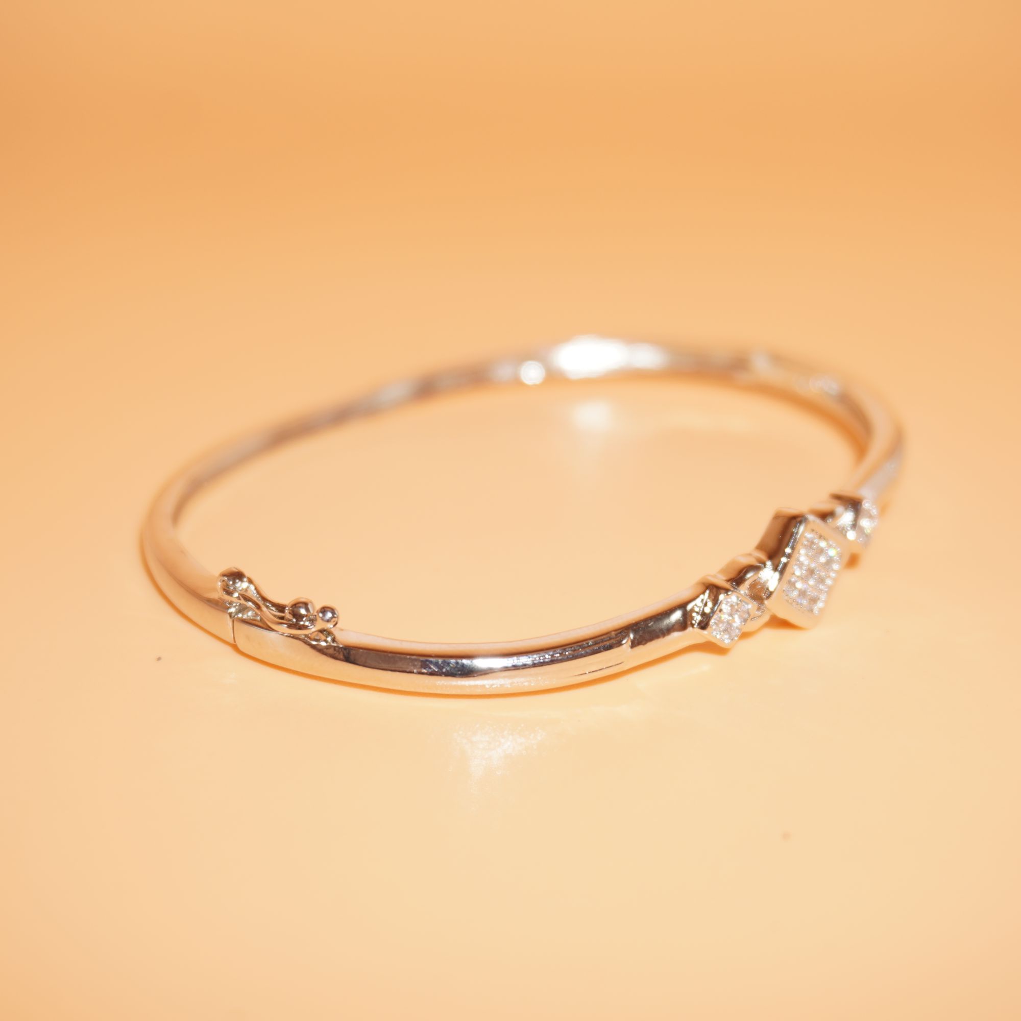 925 Silver Fancy Diamond Kada 121R145