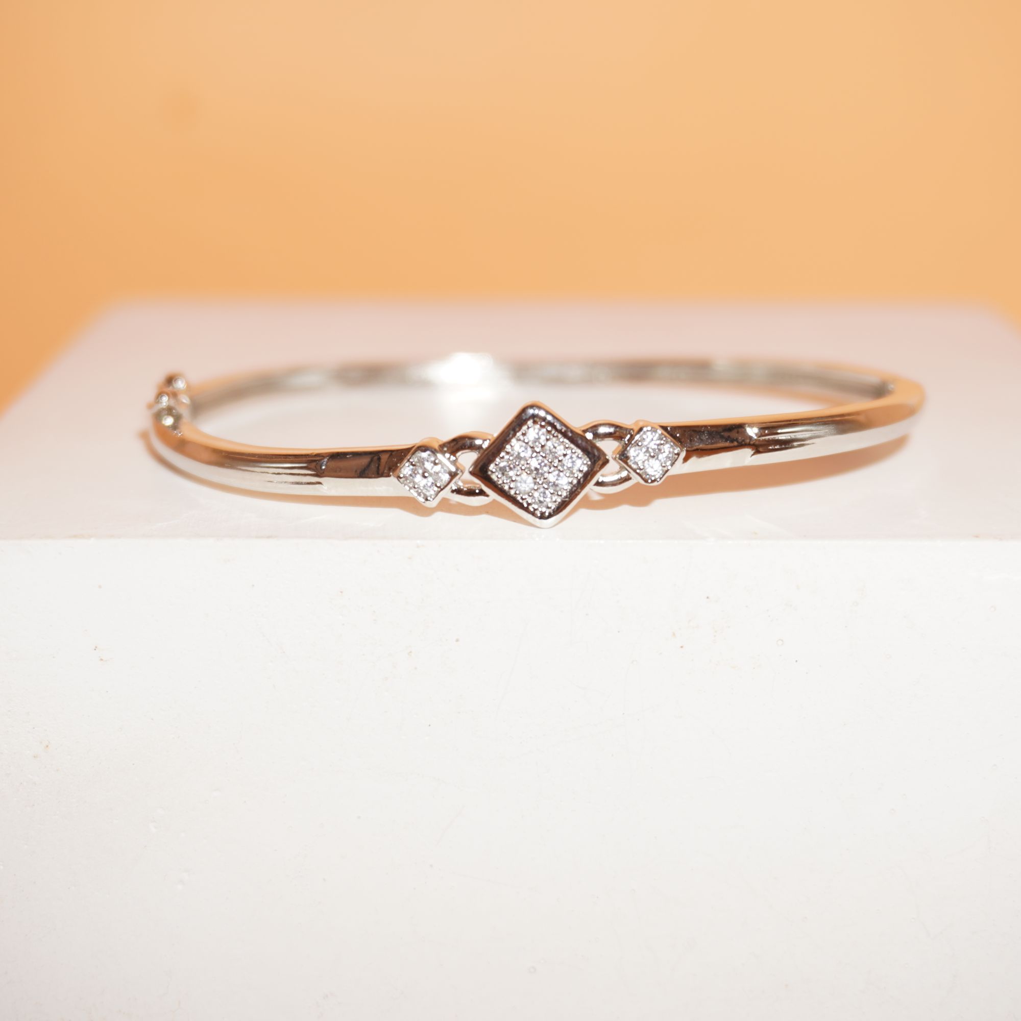 925 Silver Fancy Diamond Kada 121R145