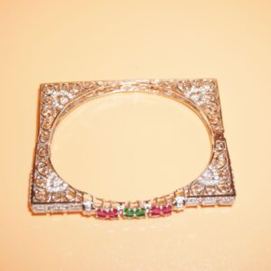 925 Silver Dazzling Colour Stone Kada 121R137