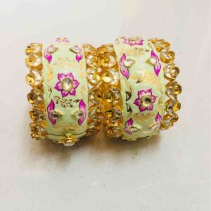 Copper Ladies Meenakari Bikaneri Flower Kada
