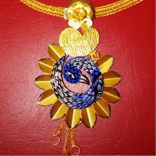 Fancy Meenakari Peacock Pendant Chain