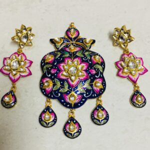 Bikaneri Meena Pendant Set