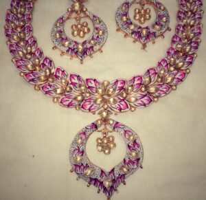 Bikaneri  Meena Necklace Set