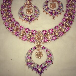 Bikaneri  Meena Necklace Set