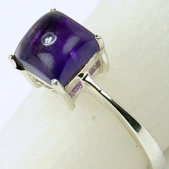 Amethyst Gemstone Ring With 925 Sterling Silver