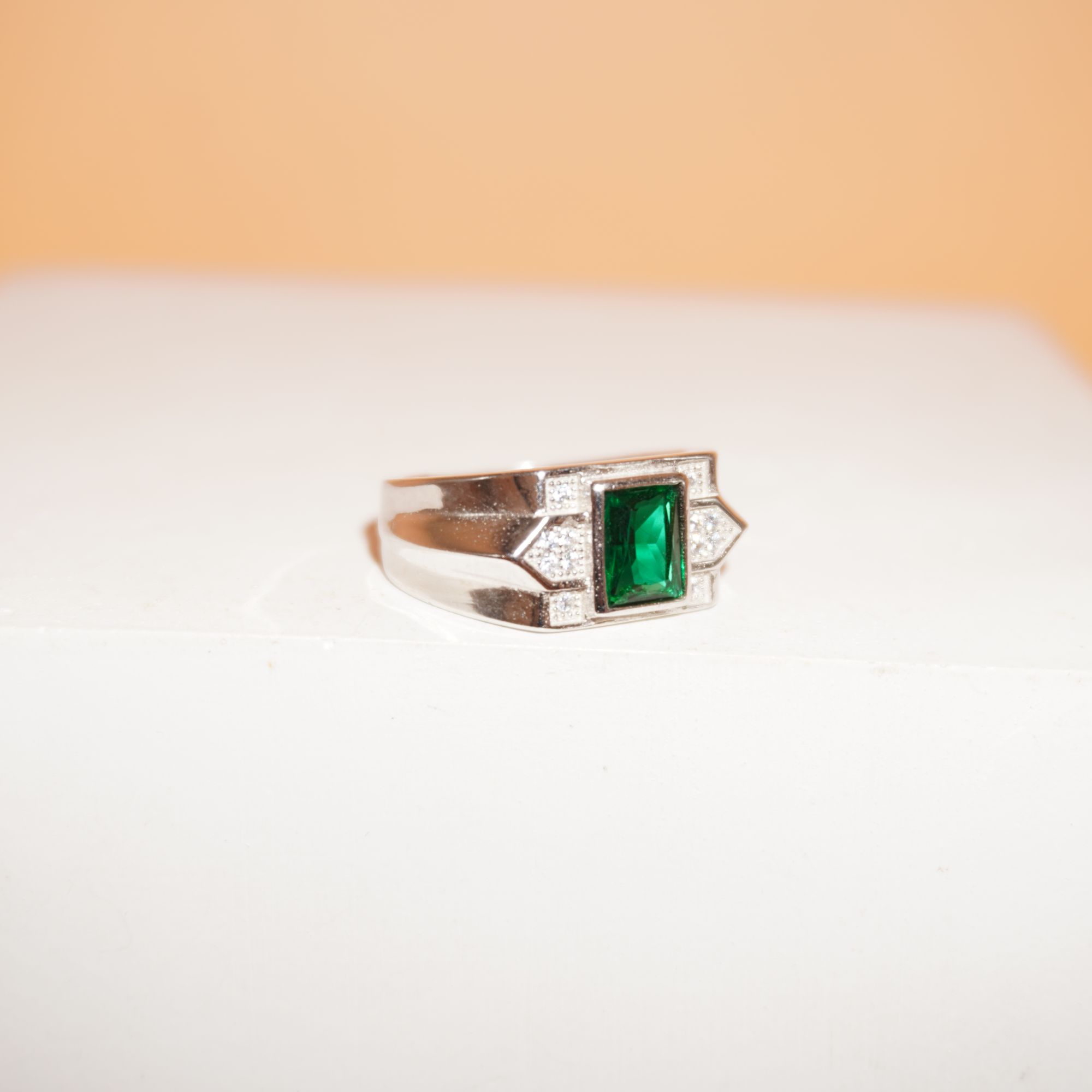 925 Silver Classic Colour Stone Ring 709R30