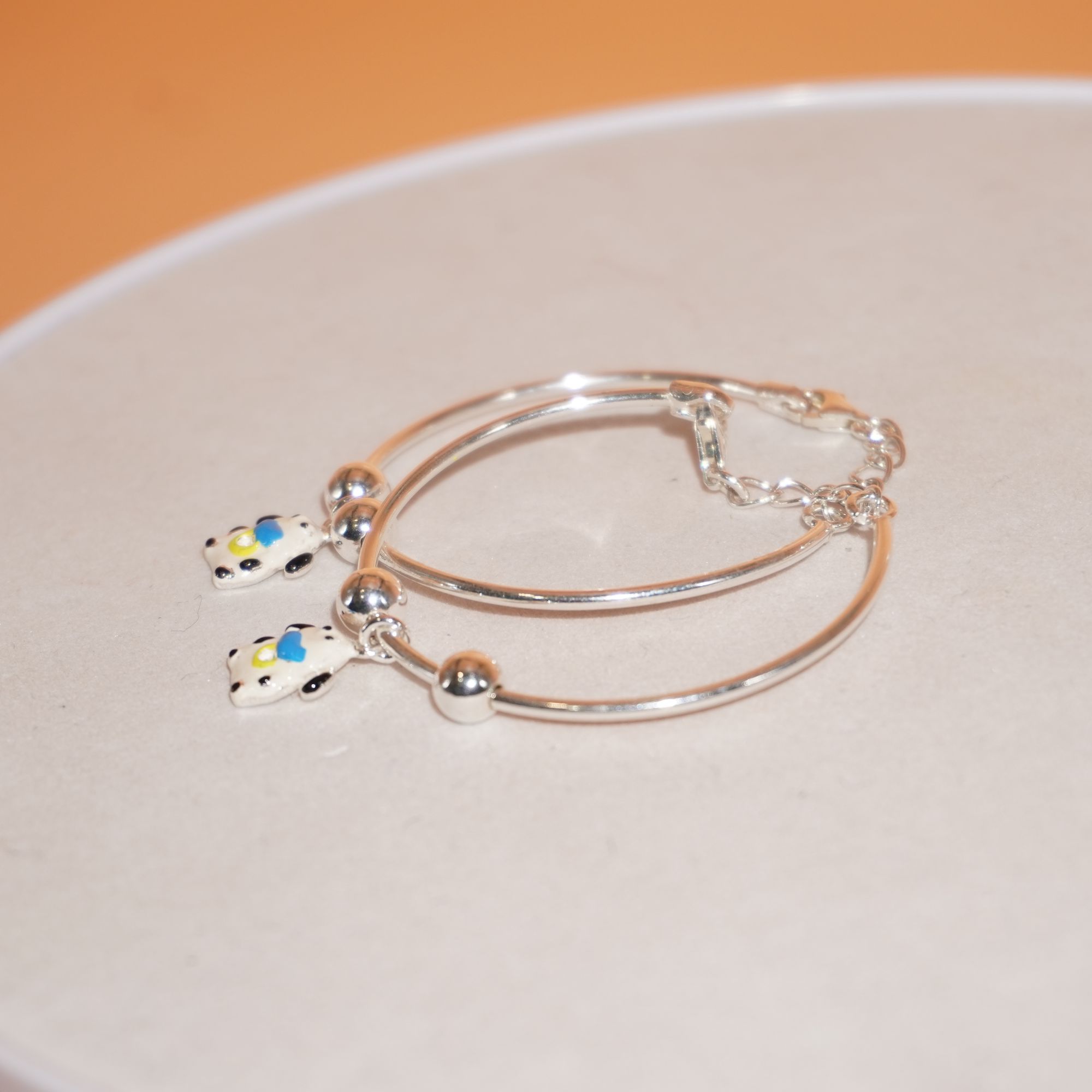 925 Silver Kada With Cartoon - Image 3