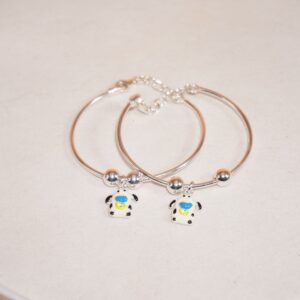 925 Silver Kada With Cartoon