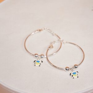 925 Silver Kada With Cartoon