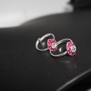 925 Silver Pink Color Pilly For Women