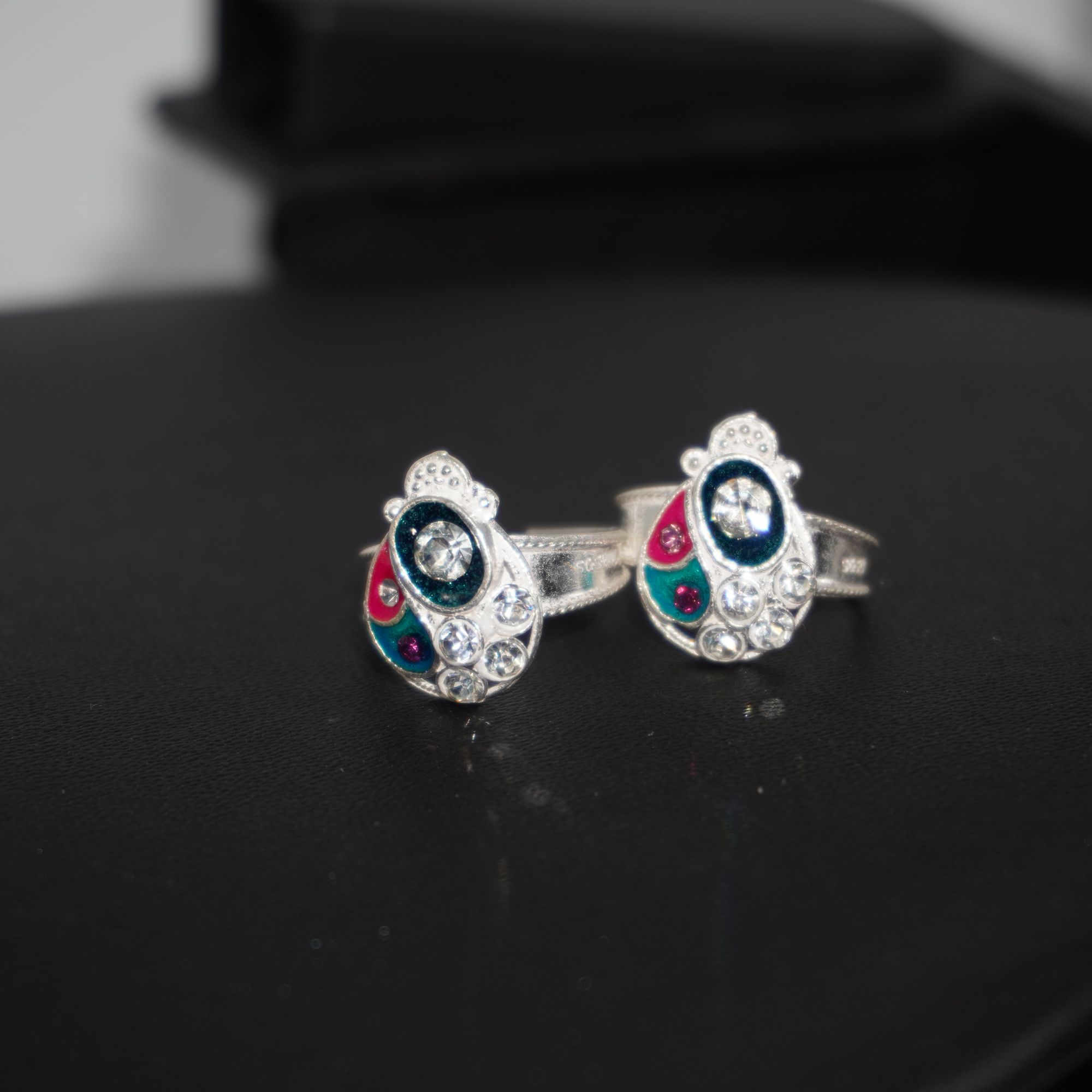925 Silver Fancy Colorful Bichiya
