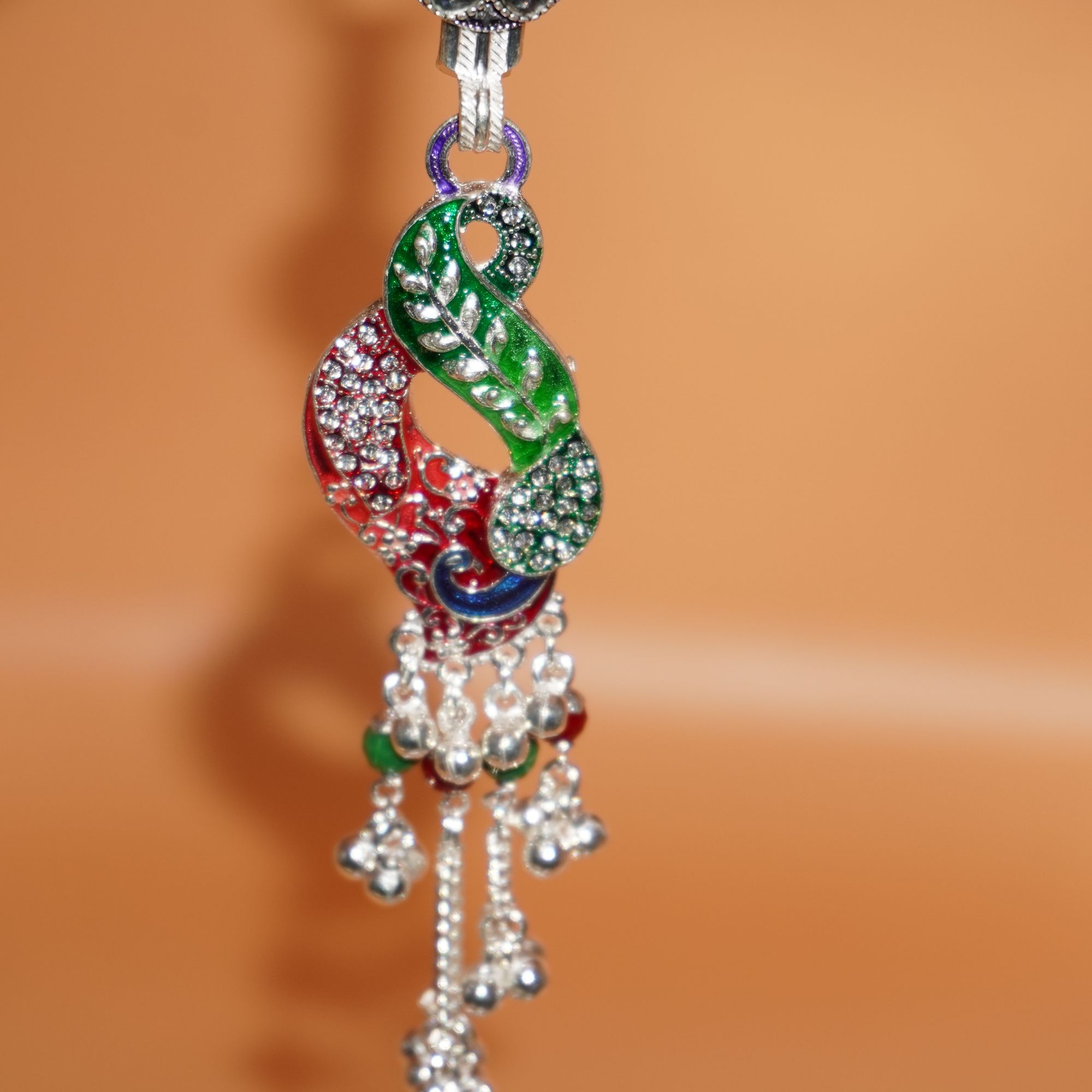 Silver Colorful Meenakari Juda