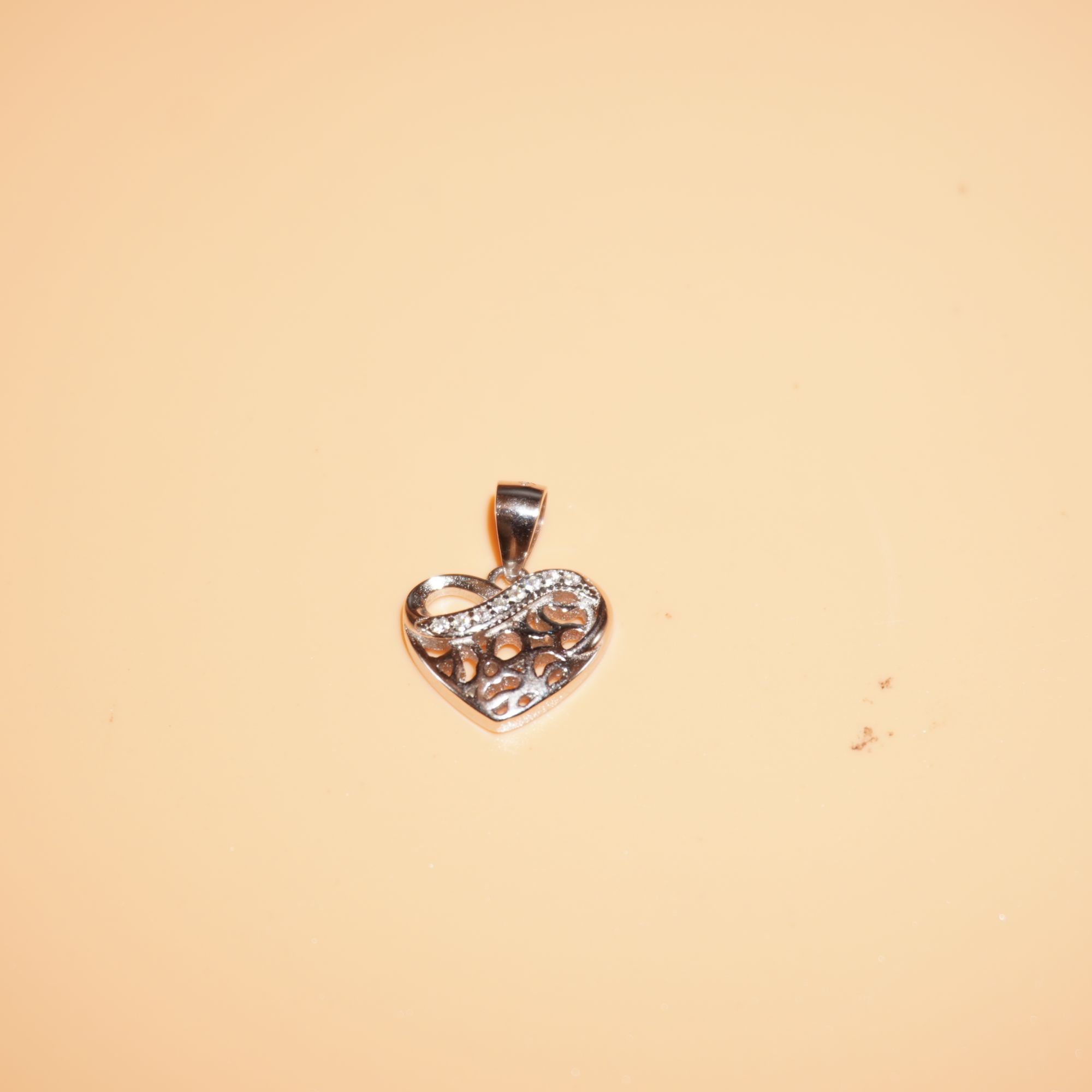 925 Silver Heart Shape Casting Pendant