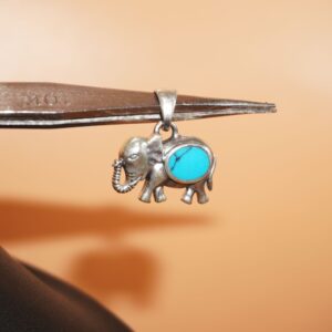925 Silver Elephant Shape Casting Pendant