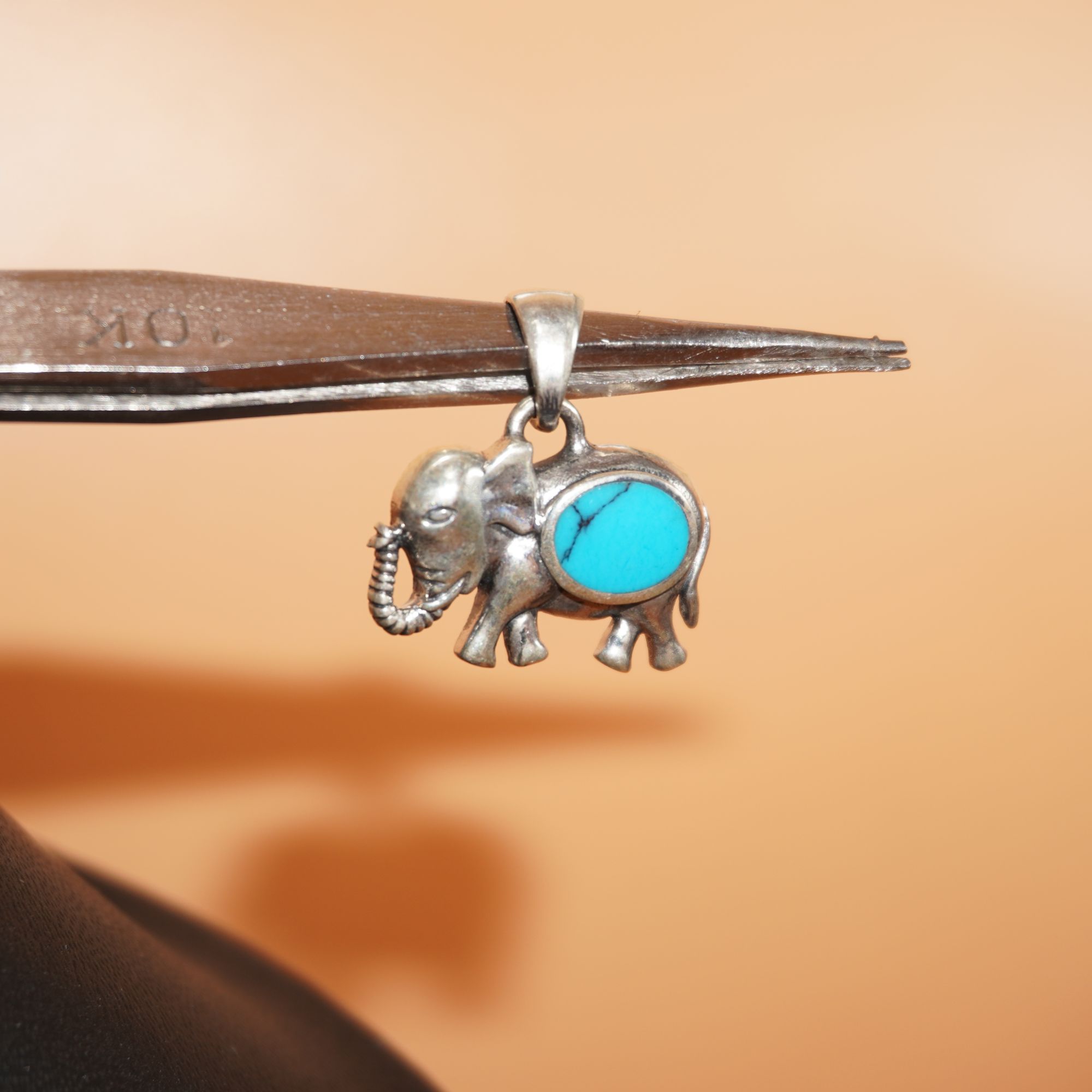 925 Silver Elephant Shape Casting Pendant