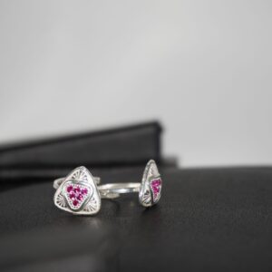 925 Silver Fancy Color Stone Pilli 149R510