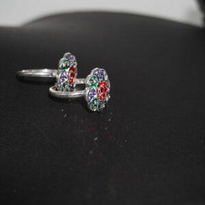 925 Silver Dazzling Color Stone Bichiya 149R587