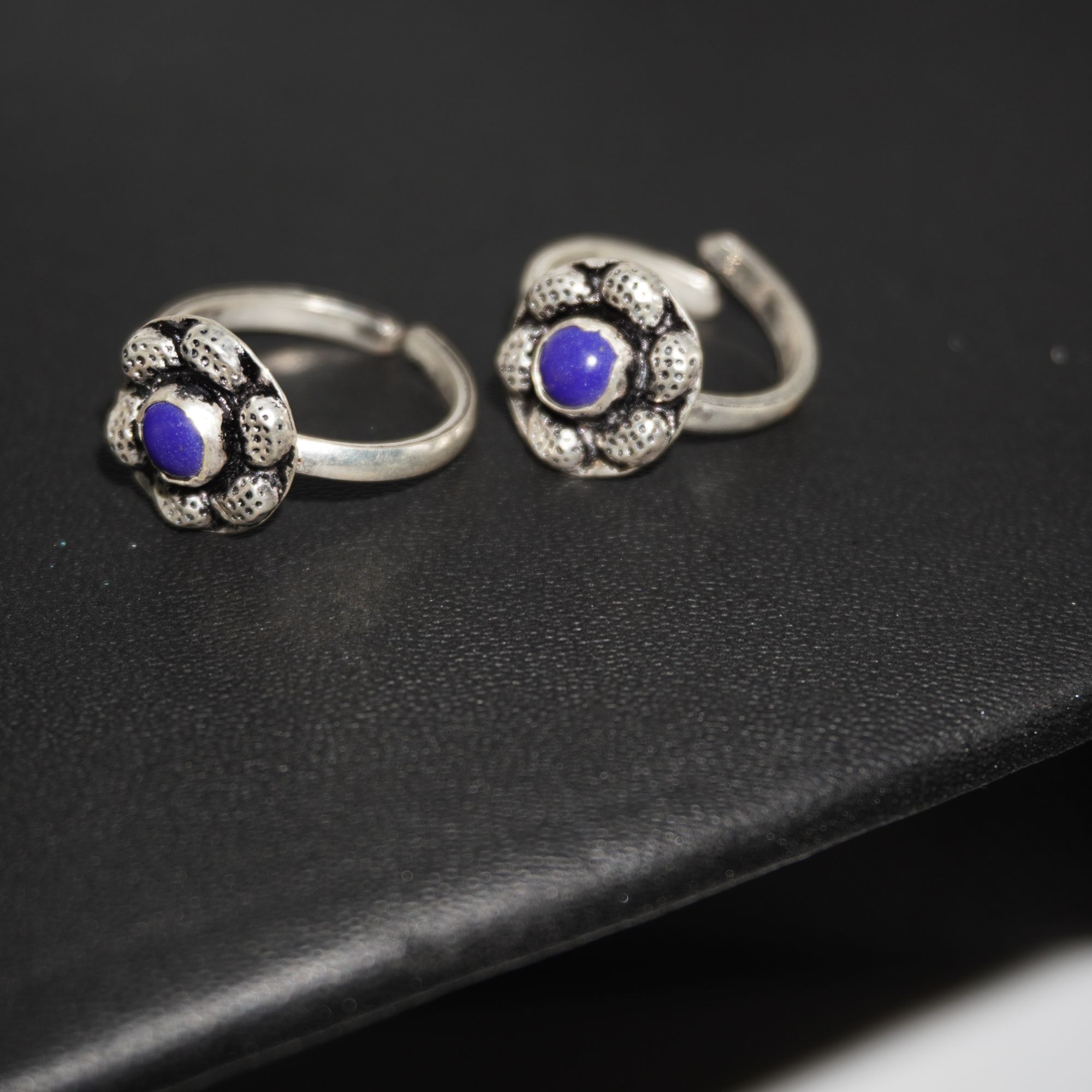 925 Silver Delicate Color Stone Toe Ring 124R243