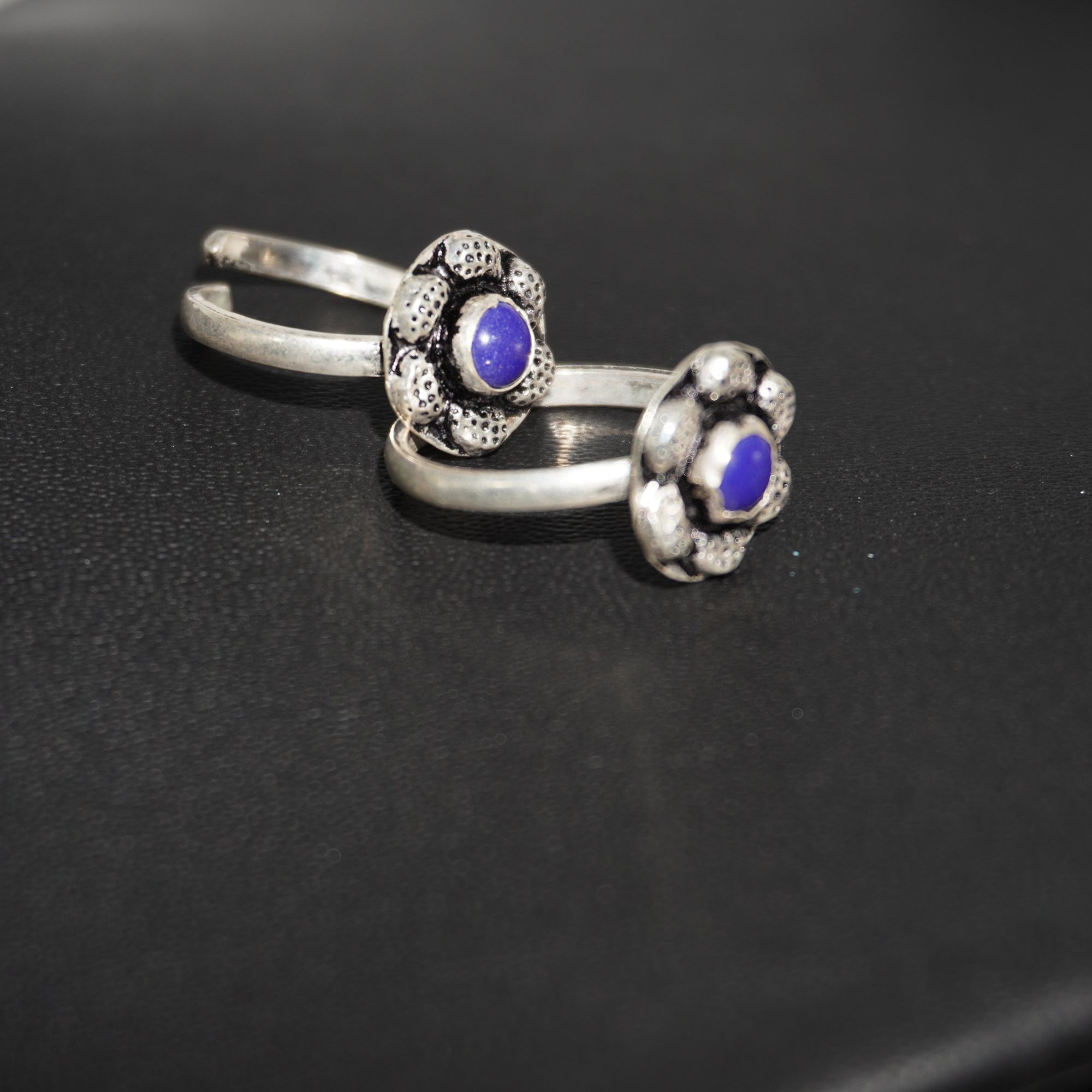 925 Silver Delicate Color Stone Toe Ring 124R243
