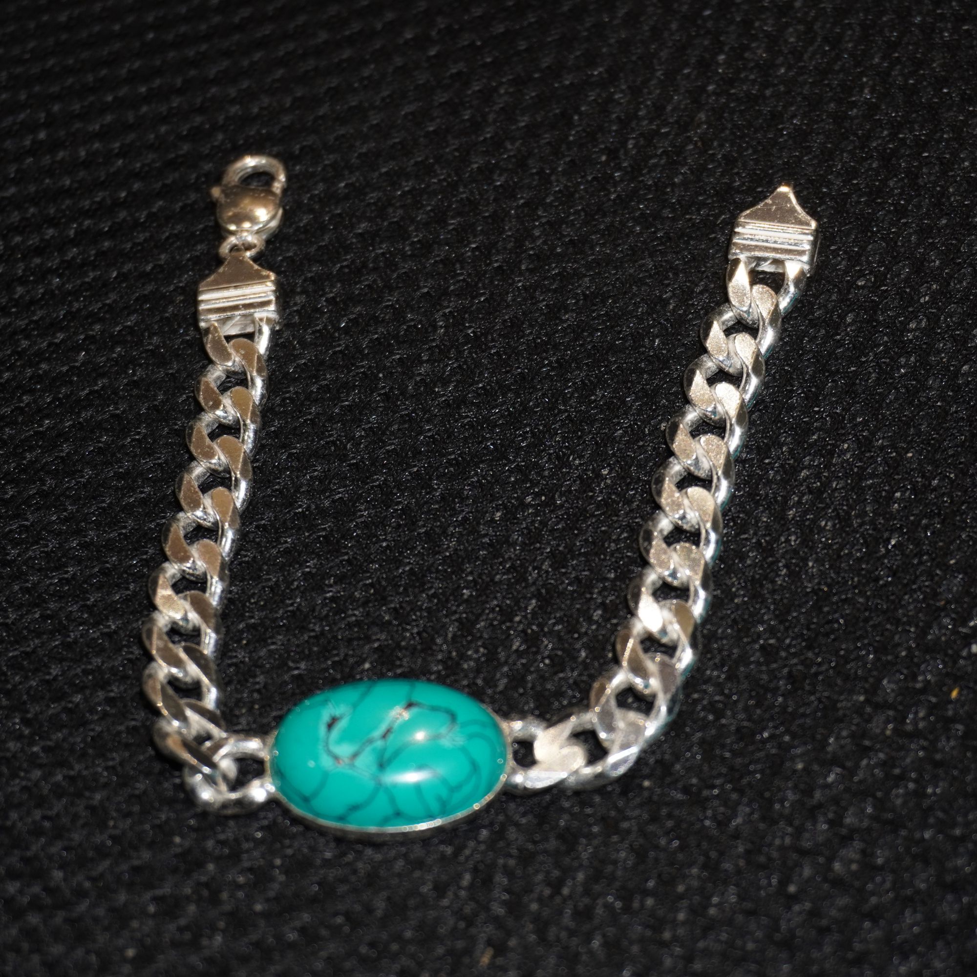 925 Silver Dazzling Mens Bracelet 420R30
