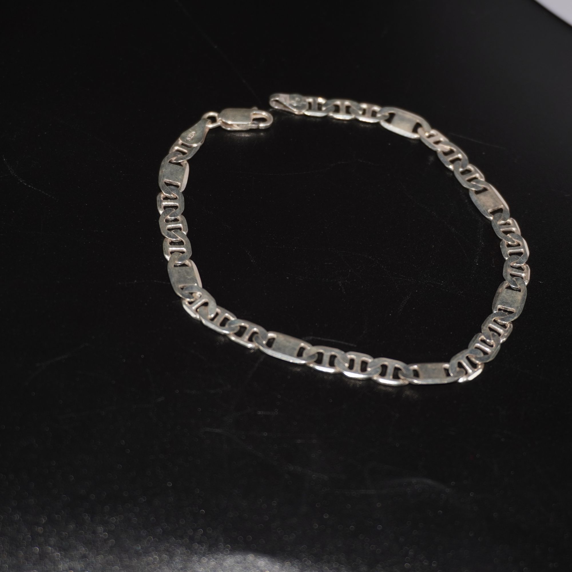 925 Silver Handmade Mens Bracelet 415R98
