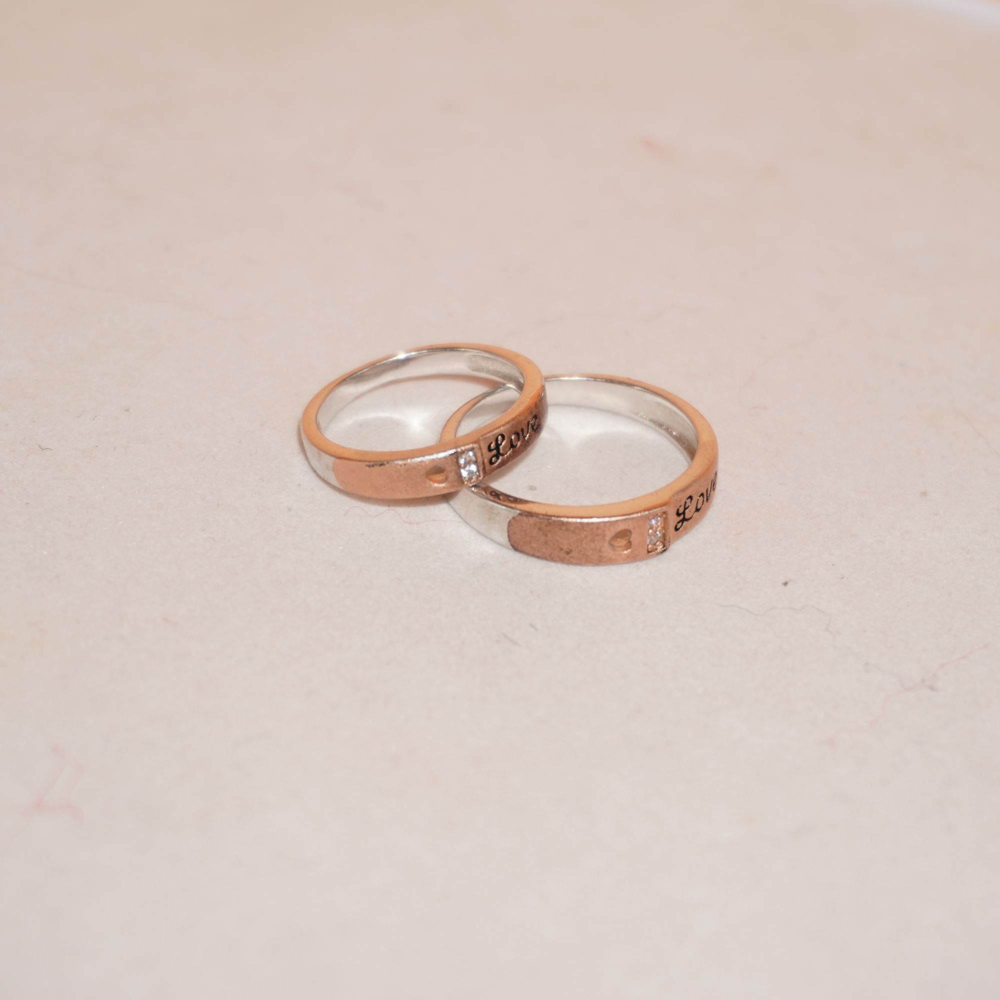 925 Silver Delicate Couple Ring