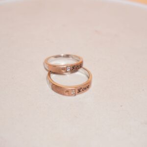 925 Silver Delicate Couple Ring