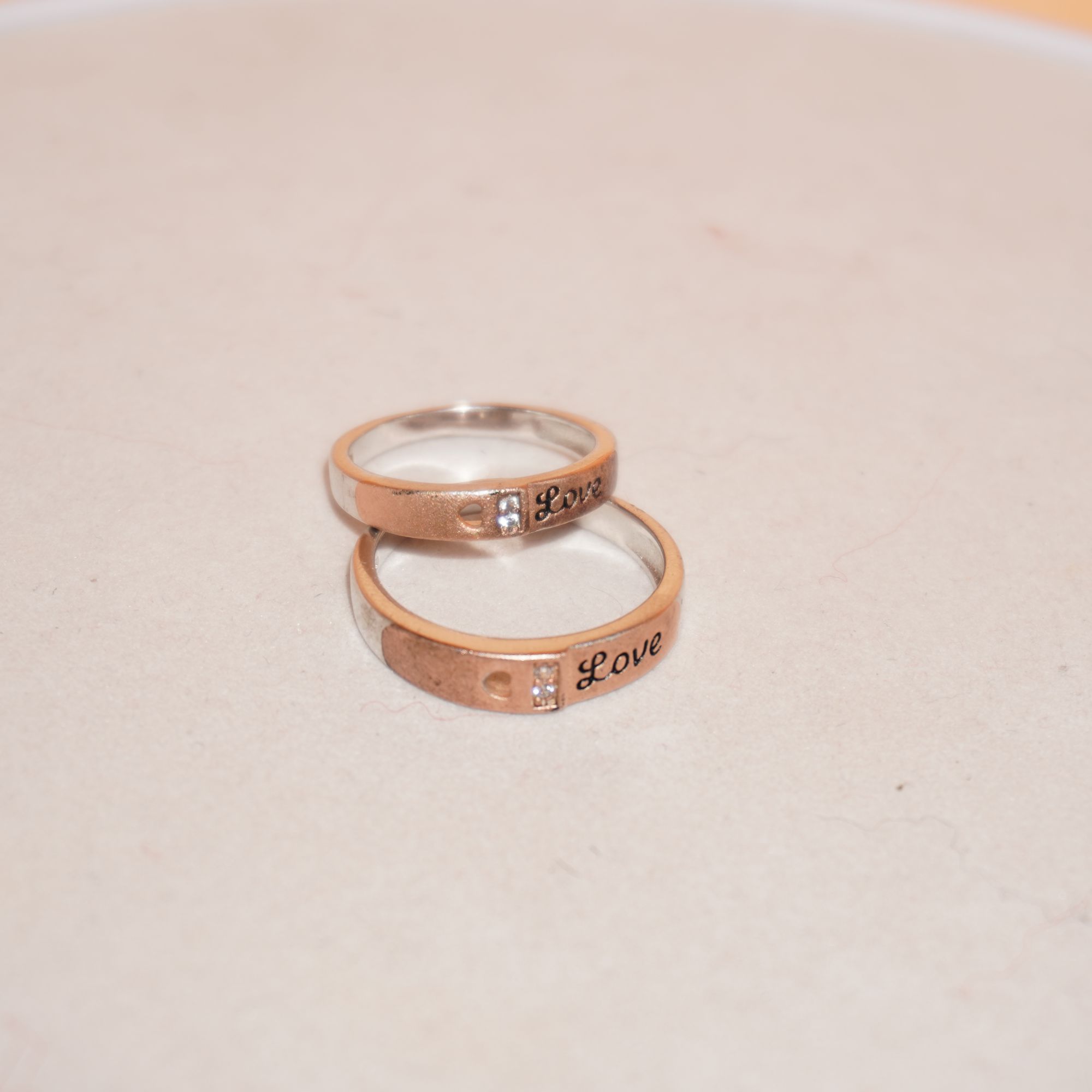 925 Silver Delicate Couple Ring