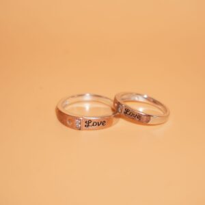 925 Silver Delicate Couple Ring