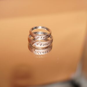 925 Silver Delicate Couple Ring 714R26