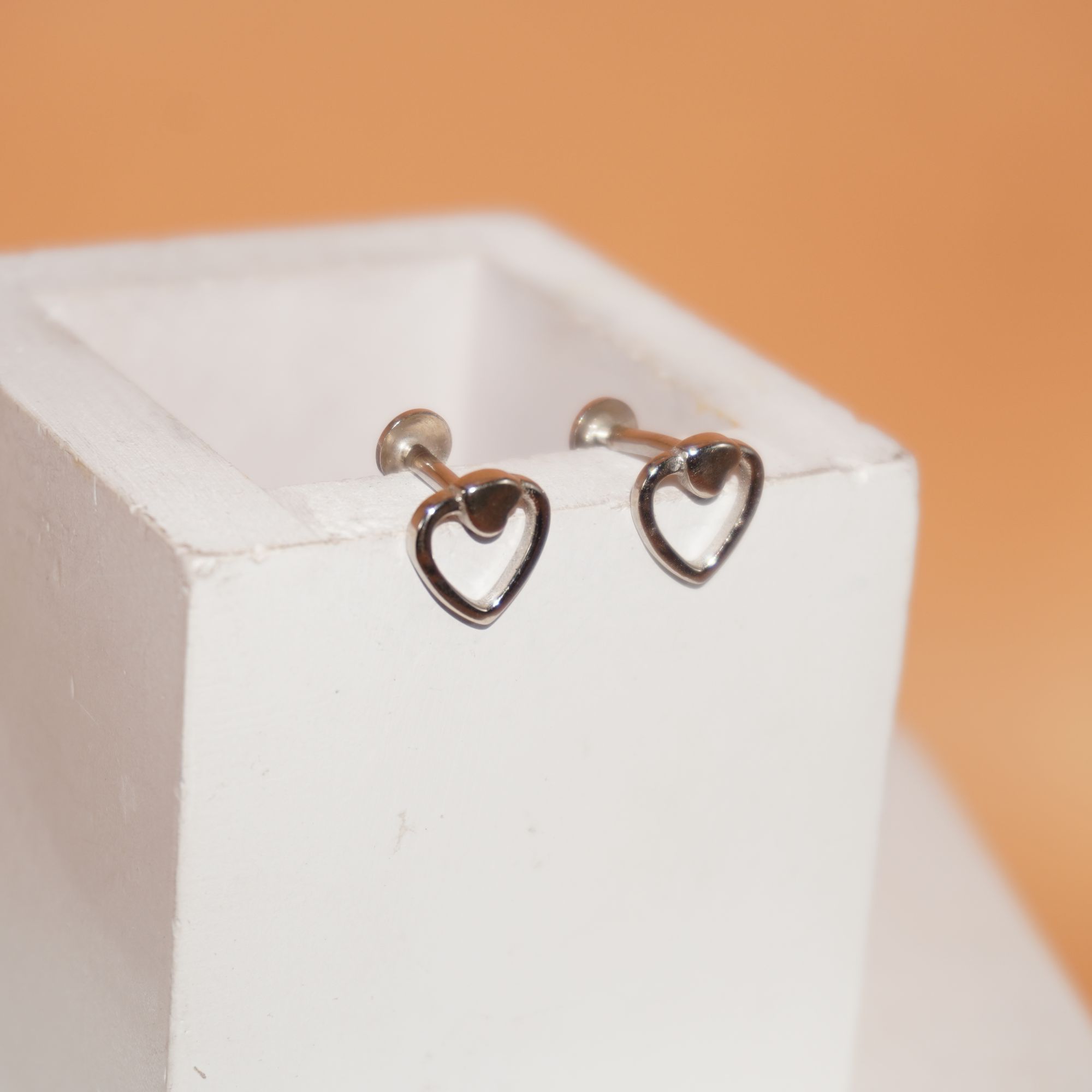 925 Silver Classic Heart Design Earring 199R306