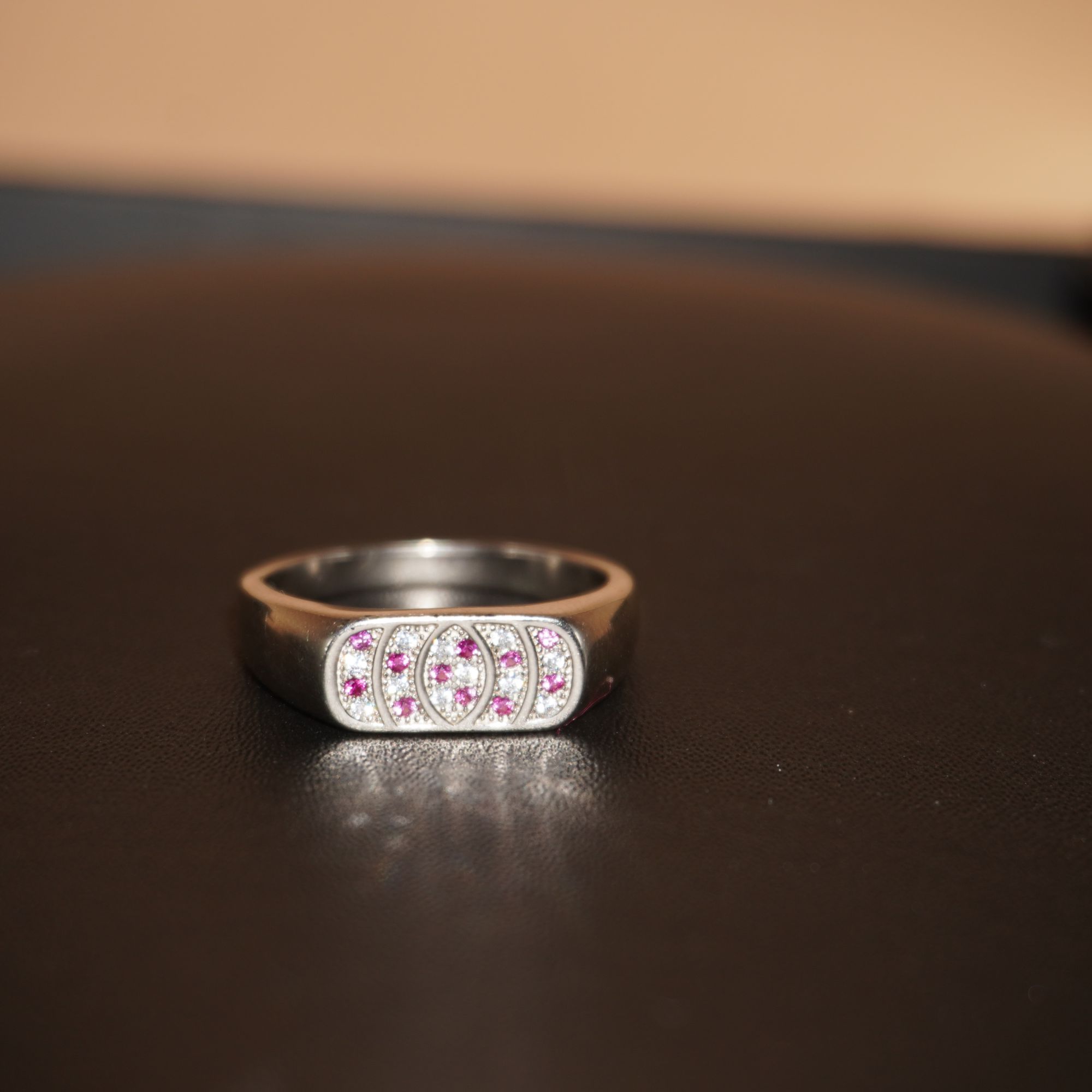 925 Silver Fancy Engagement Ring 720R47