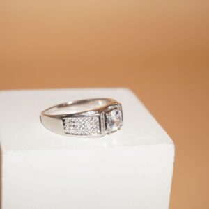 925 Silver Delicate Engagement Ring 723R34