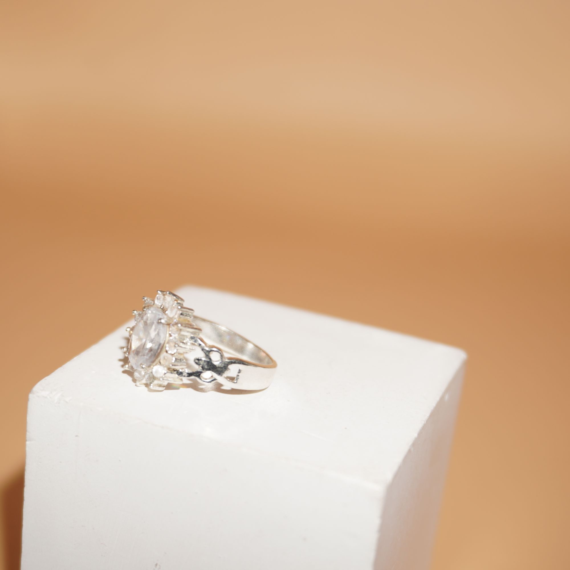 925 Silver Classic Diamond Ring 226R27