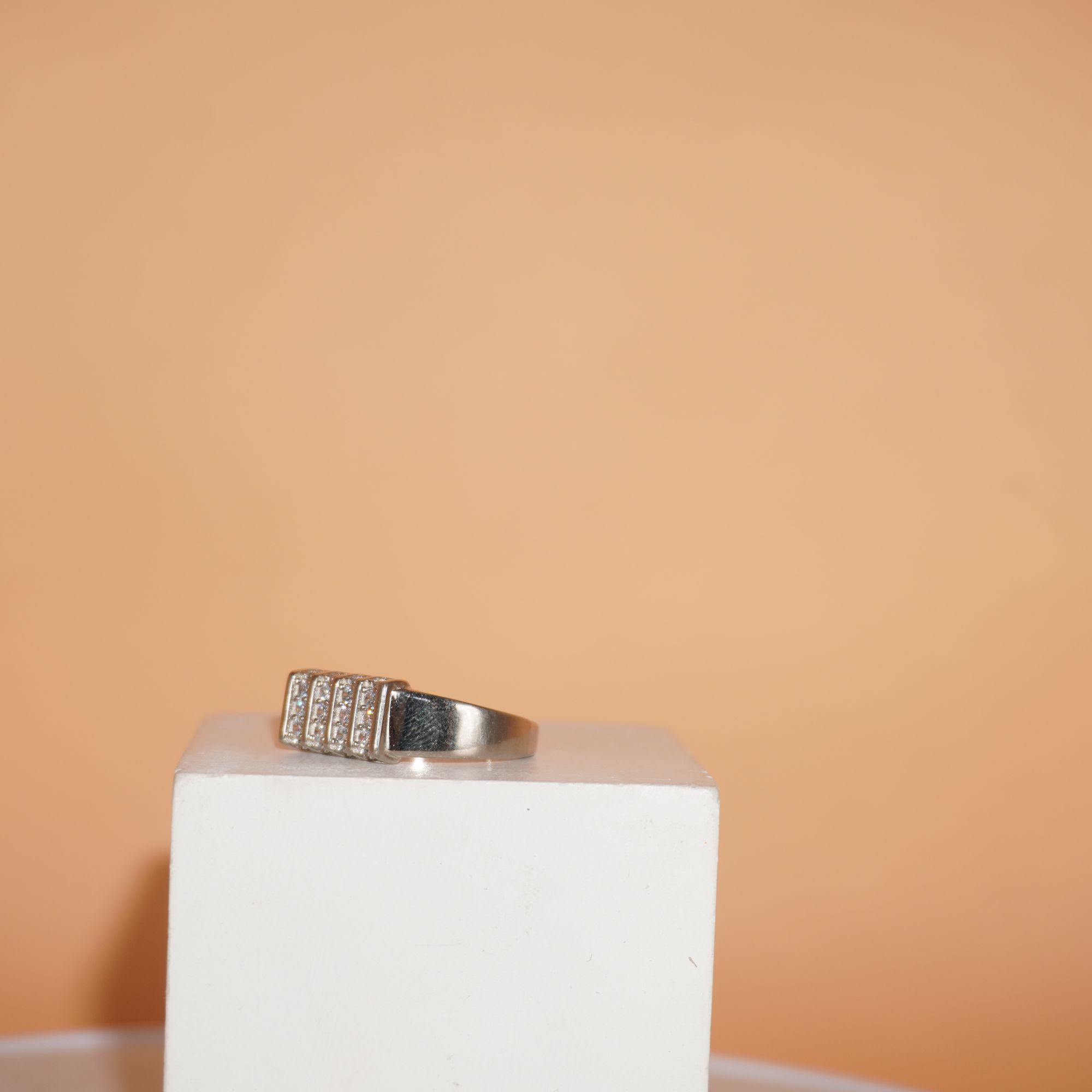 925 Silver Grand Studed Ring 719R37