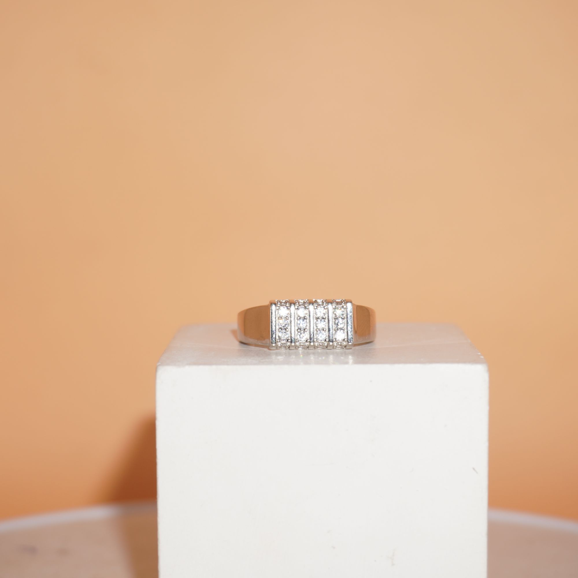 925 Silver Grand Studed Ring 719R37