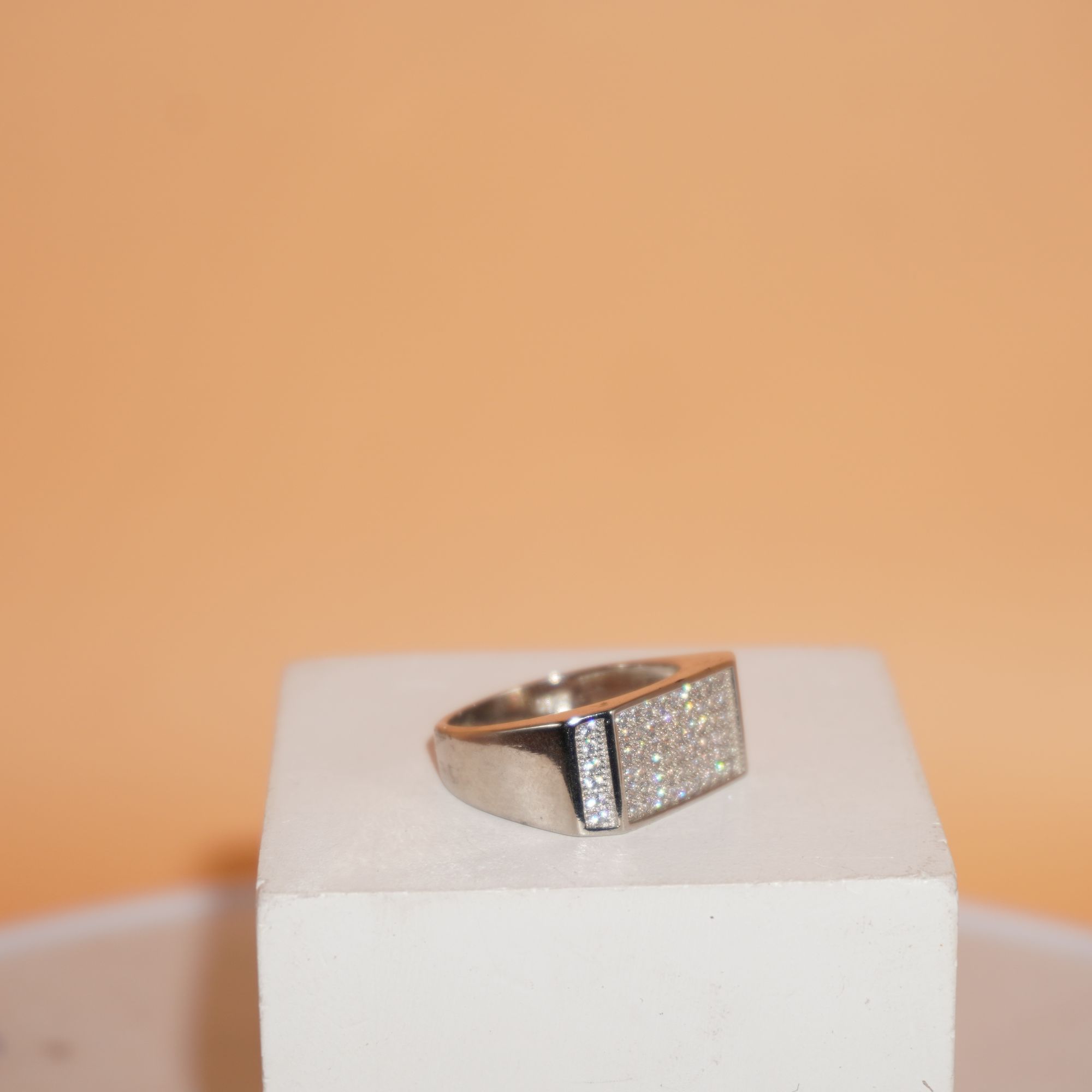 925 Silver Fancy Studed Ring 711R53